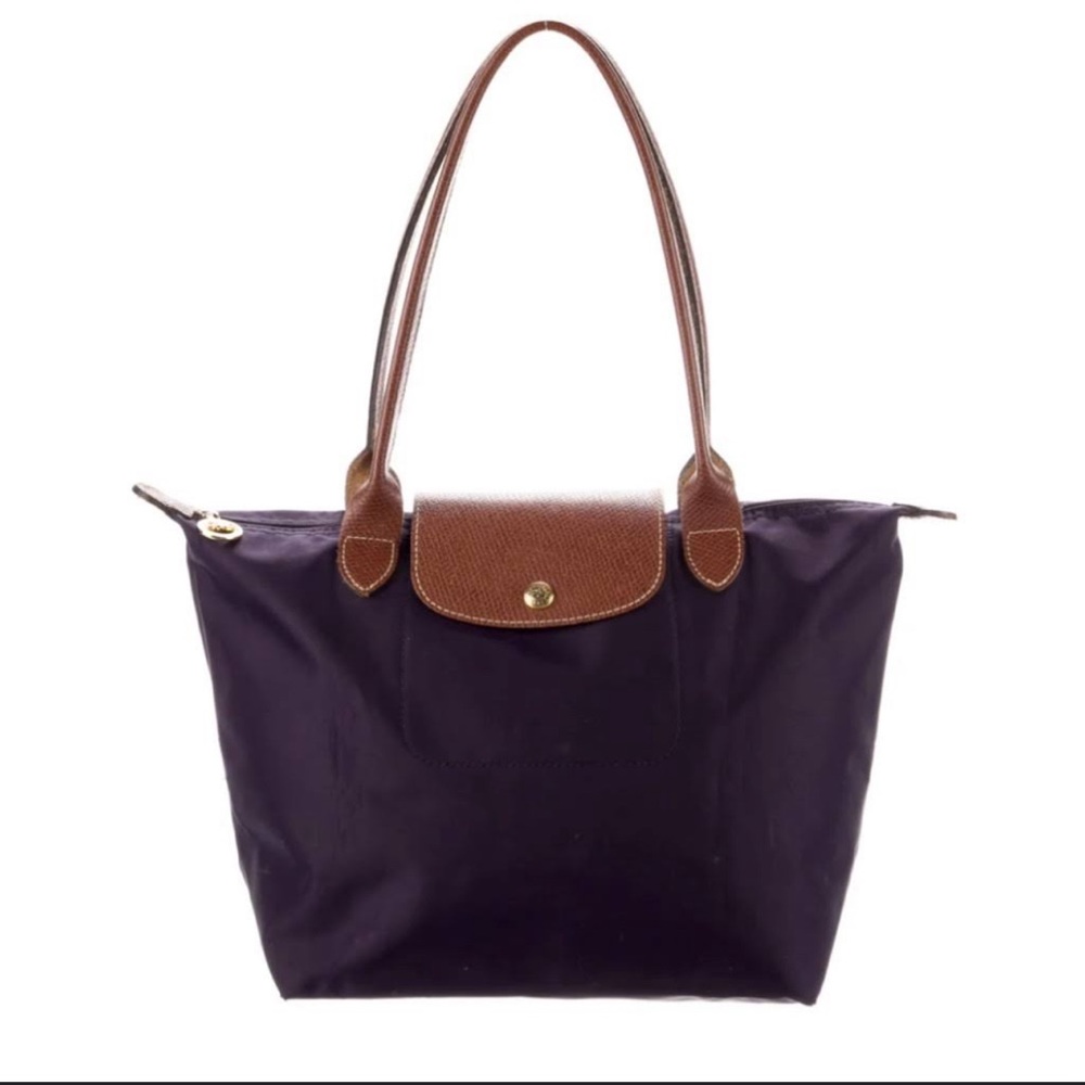 eggplant longchamp le pliage large